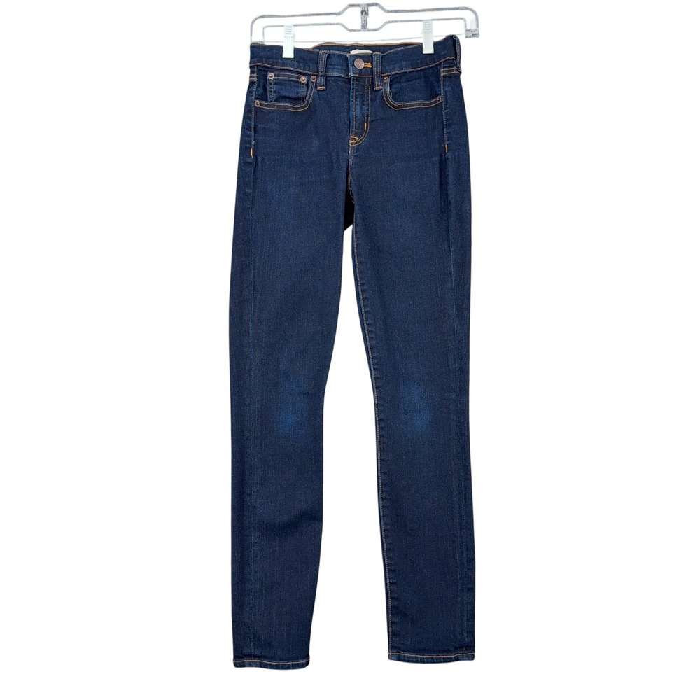 J.Crew Womens Stretch Skinny Jeans Dark Indigo Blue High Rise‎ 24/28